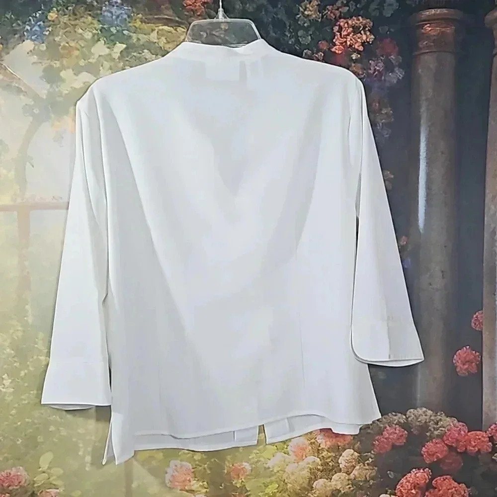 Petite Large White Blouse by Kathy Che - Picture 3 of 8